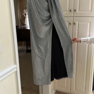 aqua size 10 off shoulder gown worn once